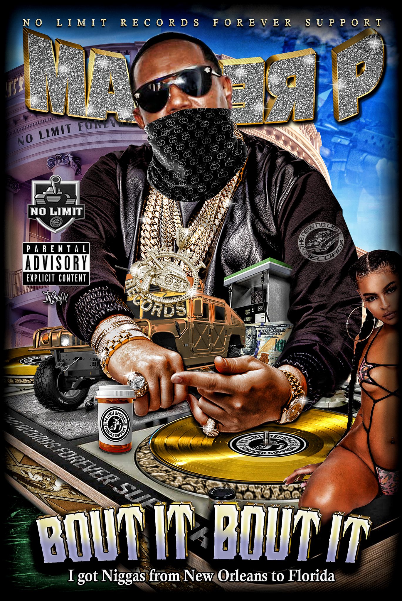 Southern Motion rap promotional artwork by InGrafix Design