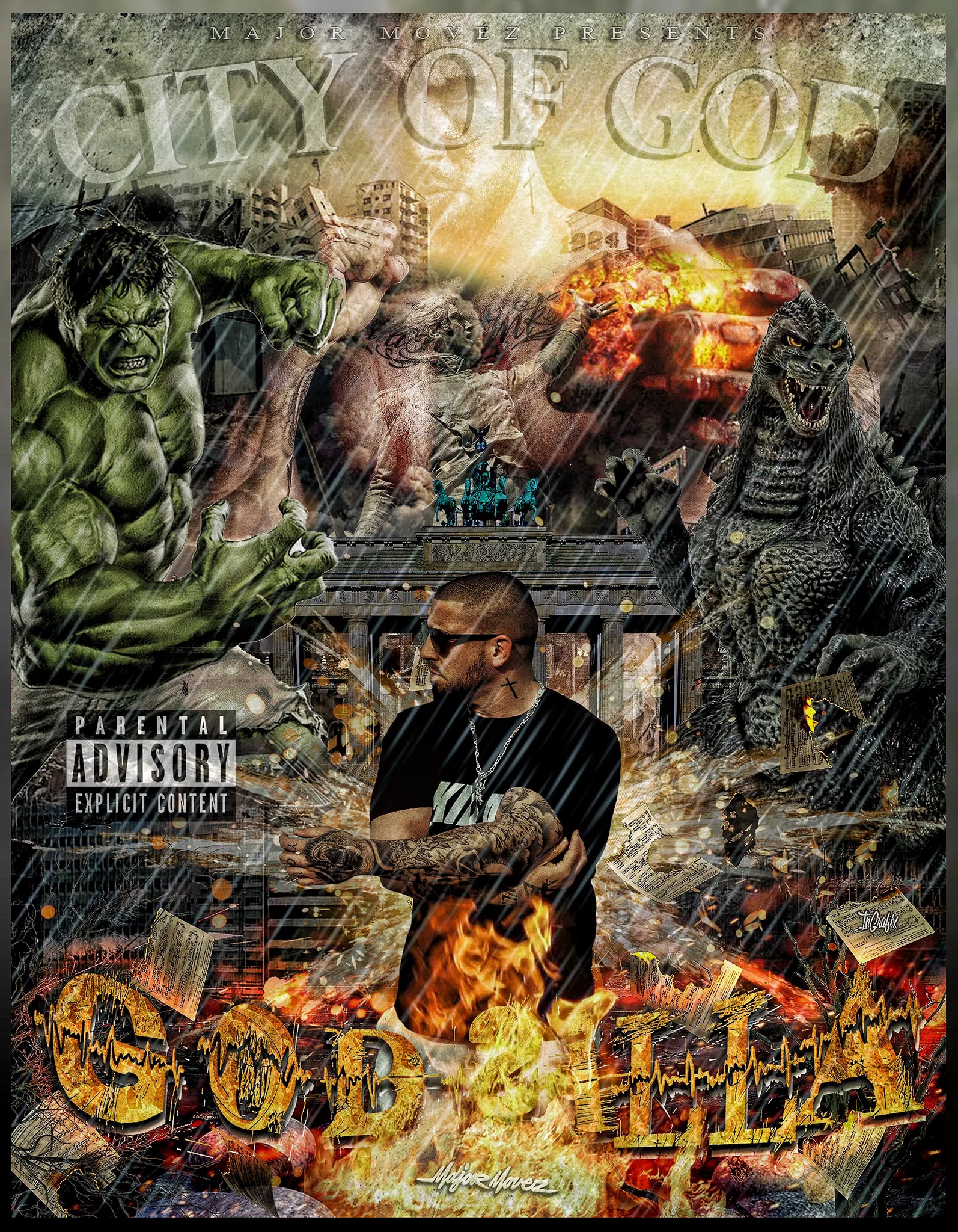 Golden Visuals promotional flyer artwork by InGrafix Design