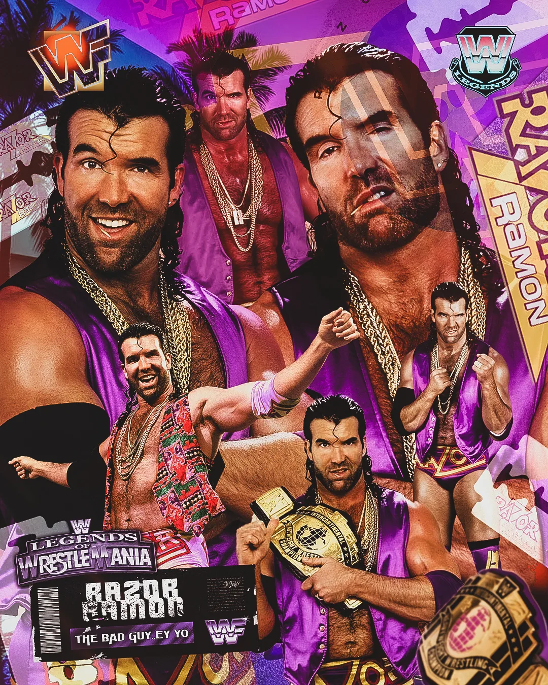 Visual Wrestling Legacy flyer artwork by InGrafix Design