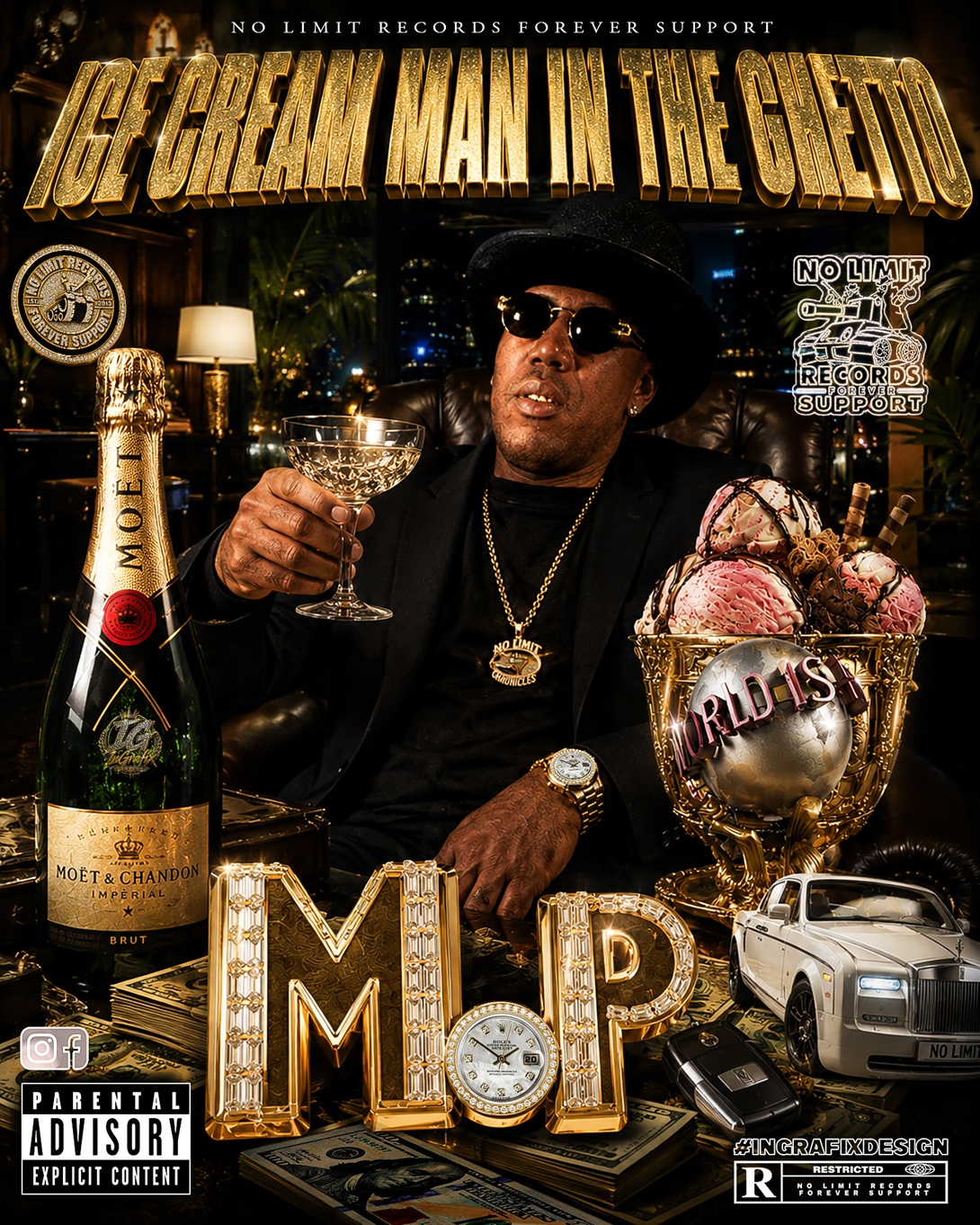 Southern Rap inspired No Limit cover artwork by InGrafix Design