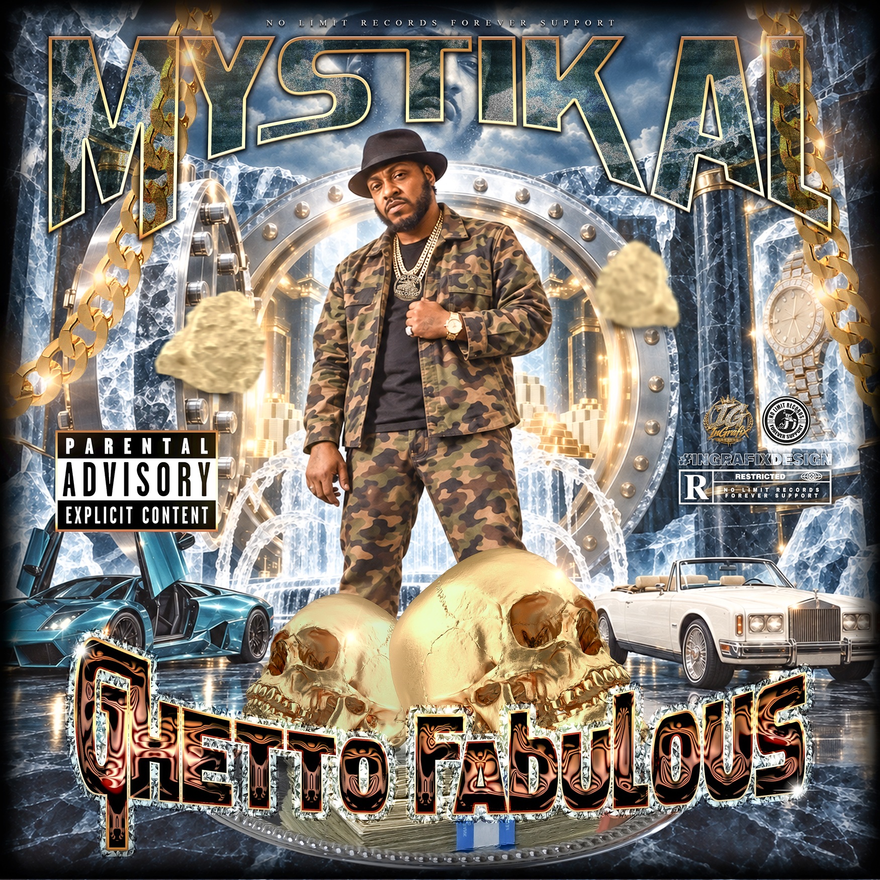 Luxury Hustle Southern Rap inspired cover artwork by InGrafix Design
